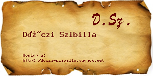 Dóczi Szibilla névjegykártya